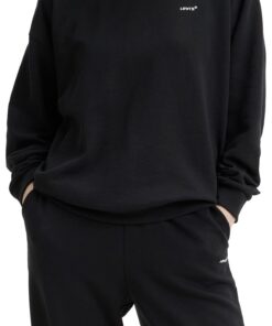 Levi's Sweat-Shirt Femme Confortable pour Femme, Étudiant, Entraînement, 100% Coton, T-Shirt à Manche
