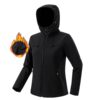 Veste Softshell Maisley Femme Hiver Chaud Résistante au Vent et à l'eauavec Capuche Veste de Course pour Transition
