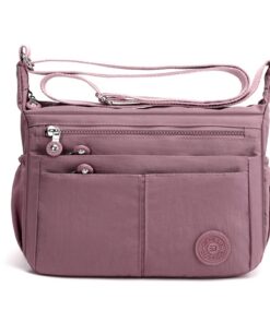 FANDARE Sac à Bandoulière Léger Rose pour Femmes - Imperméable Nylon - Idéal pour Voyage, École et Sports | Sac à Croix