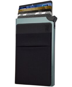 HUYAMI Porte Carte de Crédit Aluminium Sécurité Anti Piratage Homme Femme Gris