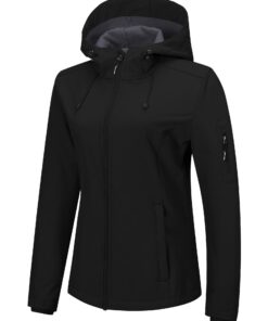 Veste Softshell Outdoor Ventures Imperméable et Respirante pour Femme - Veste Demi-Saison Coupe-Vent - Fonctionnelle ave