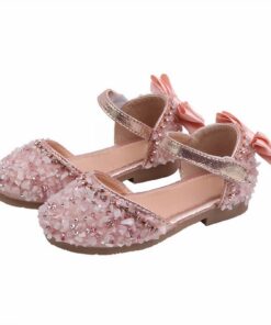 Chaussures pieds nus enfants printemps version coréenne filles sandales strass semelle souple 35printStats de mode