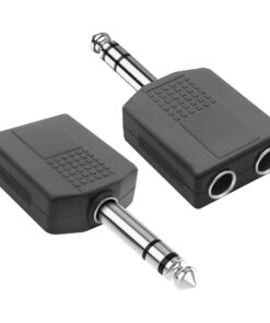 Adaptateur répartiteur stéréo XMSJSIY pour guitare, microphone et casque vers 2 femelles 6,35 mm
