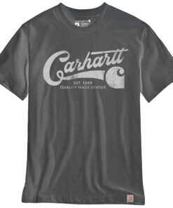 Carhartt T-shirt à manches courtes pour homme Coupe décontractée Heavyweight Graphic Mode de travail Outdoor Confortable