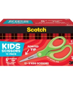 Scotch Scotch Polyvalents Lot de 12 Pointe Émoussée École Travaux Manuels 12,7cm 1442P-12