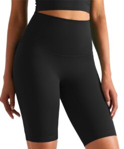 JTSONN Shorts de Sport pour Femme Taille Haute - Légende Courts Anti-Frottement - Idéale pour la Course et le Cyclisme -