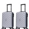 Valise Cabine Easyjet 45x36x20cm Gris | Légère et Rigide | Lot de 2 | Valises Cabine pour Vols Easyjet | Bagages Légers