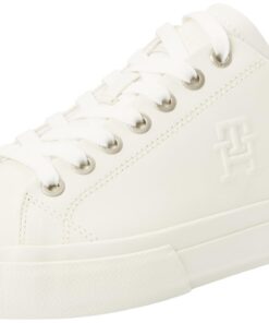 Tommy Hilfiger baskets homme chaussures pour homme tendance et confortables en cuir noir, tailles de 40 à 45, design cla
