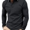 Zitysport Polo Manches Longues Golf Respirant Séchage Rapide Coupe Classique