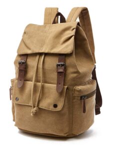 Sac à Dos en Toile Vintage – Grande Capacité pour Randonnée et Voyage – Sac Unisexe