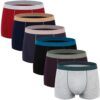 SHUOJIA Lot De 6 Caleçons en Coton Élastique Doux pour Homme | Caleçon Comfortable et Respirant | Taille Grand Élégant