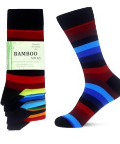 Paire de chaussettes WeciBor décontractées en coton pour Hommes Multicolore Grand Taille L