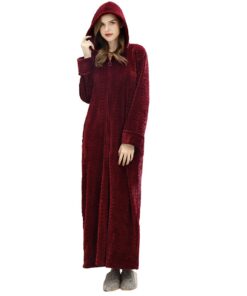 ZFSOCK Peignoir Femme Polaire Fermeture à glissière Douce