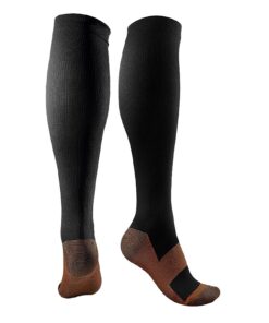 Contention Hautes Montantes Unisexe Grande Taille Chaussettes pour Femmes Hommes Gym Avion Circulation Sanguine Fitness