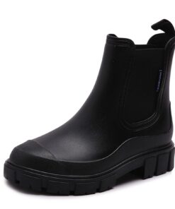 DRECAGE Bottes de Pluie Femmes Courtes Impermeable Antibrouache Antidérapant Légères Chaussures Jardinage Confortables