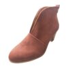 Bottines empilables à talon court en rouge pour femmes - Taille 41 - Tendance mode