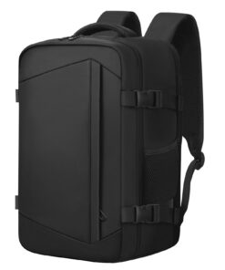 KIRFEIHT Bagage Cabine Ryanair - Noir | 40x20x25 cm | Sacoche pour Ordinateur Portable | Sac à Dos de Voyage pour Compag