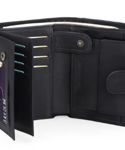 SENDEFN Portefeuille Homme Grand Trifold en Cuir Véritable Anti RFID, Portefeuille pour Homme avec 19 Emplacements pour