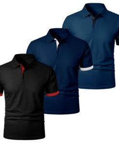 Polo kort manches ajusté pour homme lot de 3 pièce en coton chaud southeastern américain
