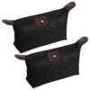 Aucuu Petite Trousse de Maquillage Voyage Imperméable pour Femmes, Sac de Rangement Portable avec Fermeture Éclair, 2PCS
