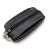 Charmoni Portefeuille Homme Noir - Cuir Véritable - Multi Poches Zippées - Anneau Porte Clé - Multisymptothique