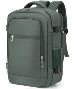 BAHIWOM Sac à Dos Voyage pour Bagage Cabine Ryanair - Vert | Homme Femme | 20L sous Siège | Ordinateur Portable 14 Pouce