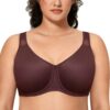 Delimira Femme Soutien-Gorge Minimiseur sans Couture Élastique et Supportant pour Activités Intenses Taille 75A