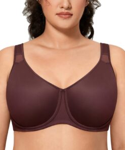 Delimira Femme Soutien-Gorge Minimiseur sans Couture Élastique et Supportant pour Activités Intenses Taille 75A