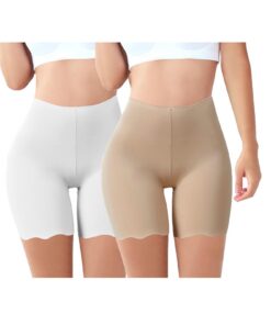 Générik Lot de 2 Shorty Femmes sous Robe en CotonAnti Frottement Shorts Cuisse Comfortabledouces Leggings Femmes Coton S