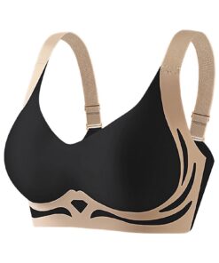 Soutien-gorge générique push-up sans couture pour femme, poitrine respirante et anti-affaissement, bretelles larges 32B