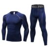ENSEMBLE DE SOUS-VÊTEMENTS LANBAOSI THÉRMIQUES HOMME MANCHE LONGUE TEE SHIRT & LEGGINGS SET HIVER SKI JOUGINGER CYCLISME