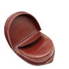 Charmoni Demi Lune Portefeuille Homme - Pochette Anti RFID - Compact et Léger - Cuir Vachette (Marron)