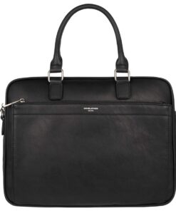 Sac à Main Business Homme PU Cuir Multi Poche Ordinateur Travail Noir - Porte-Document Sacoche Professionnelle Epaule