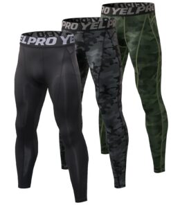 Collants de running pour homme - Séchage rapide - Jogging et cyclisme - Taille 3 pièce