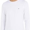 Tee-Shirt Tommy Hilfiger Homme Slim Fit Longue Manche Étirable en Matière Organique pour Tenue Casual