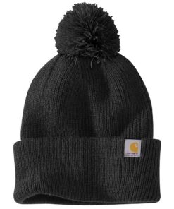 Carhartt Bonnet tricoté à pompons pour femme chaud et confortable pour l'hiver