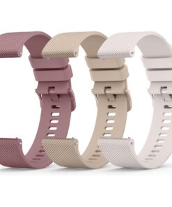 Wanme Silicone Bracelet Homme Femme 20mm 22mm Souples Dégagement Rapide Boucle Même Couleur 3 Pièces