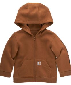 Carhartt Sweat à capuche zippé à manches longues pour bébé garçon chaud et confortable