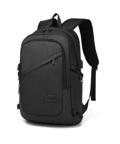 Kono Sac à Dos Ordinateur Portable 15,6 Pouces Imperméable Antivol - Pas Cher Voyage Affaires Collège Homme Femme Noir G