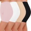 AURUZA Lot de 4 Short Leggings Sport Femme Anti-frottement pour Jupe ou Robe Sécurité Pantalons de Cyclisme Femmes Leggi