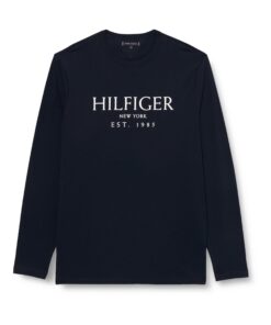 Tommy Hilfiger T-Shirt à Manches Longues Homme - Style Classique - Taille L - Doux comme du velours - Idéal pour la sais