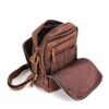 BAIGIO Sac à Bandoulière en Cuir Véritable pour Homme - Petit Sacoche Bandoulière, Sac Croisé Vintage - Idéal pour Trava