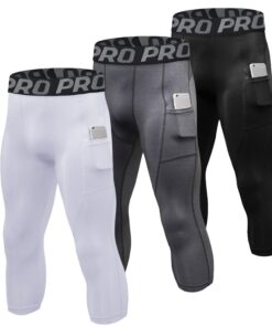 LNFINTDO Leggings de Compression pour Homme Séchage Rapide et Poche Fitness et Basketball LNFINTDO Leggings de Compres