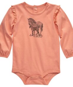 Carhartt Body en Coton Durable à Manches Longues et Épaules Volantées pour Fille - Confortable et Sécurisé pour Les Acti