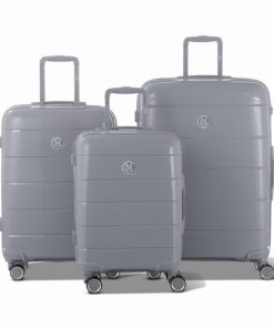 GYL Citadine Set de 3 Valises Rigides Taille S M L Argent Sérrure TSA Garantie À Vie