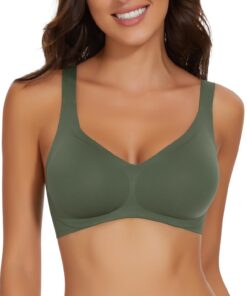 WOWENY Soutien-Gorge Femme sans Armature sans Couture Ajustable Push-up Confortable Soft Shell Minimiseur