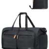 Lekesky Sac de Voyage Pliable pour Femme - Noir, Sac de Sport étanche, Sac d'hôpital, (80L)
