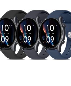 Bracelet de rechange Amazfit GTR 3/3 Pro pour homme et femme - Étanche 46 mm - Silicone 22 mm - Amazfit Balance 46