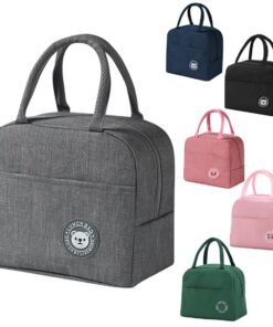 Sac Isotherme à Déjeuner Gris pour Femmes, Hommes et Enfants Étudiant | Boîte de Pique-Nique Étanche 6L Portable et Plia