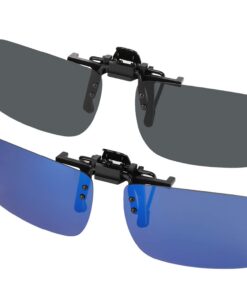 Hifot Clip sur Lunettes de Soleil Polarisé 2 Paires | Facile à Porter | Solaire | Protection Oculaire | Lunettes de Prot